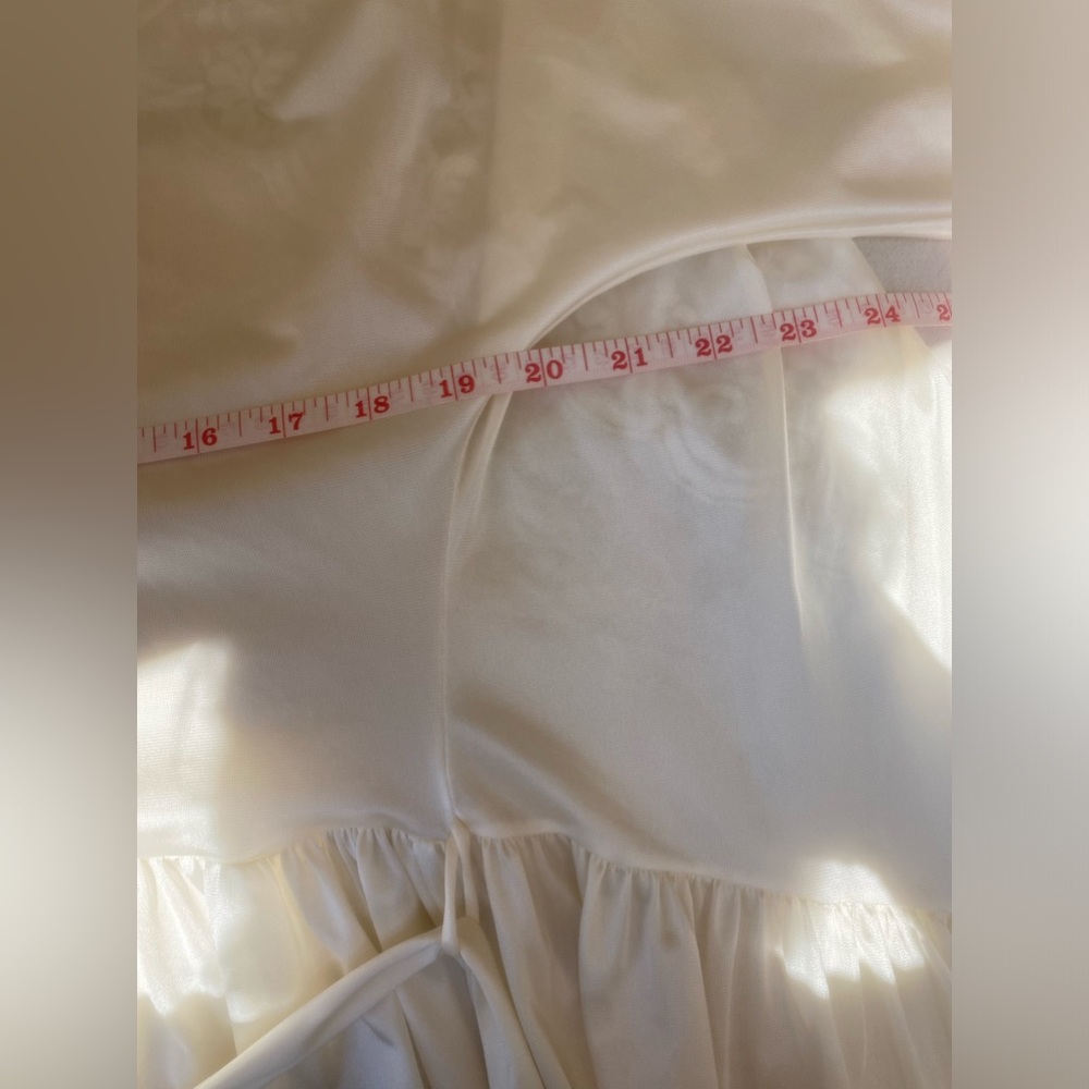 vtg maidenform negligée lace set nightgown robe silky union made usa ivory sz. s - Picture 15 of 16